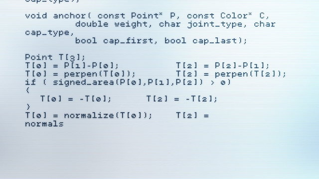 Digital animation of matrix