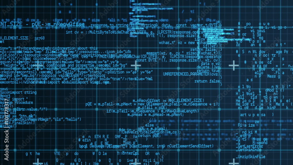 Aufkleber digital animation of matrix