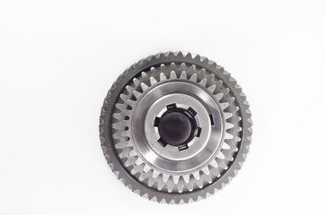 set of gears on isolated