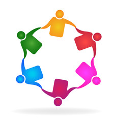 Logo teamwork meeting business card