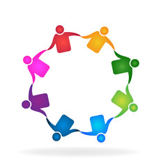 Logo teamwork meeting business card