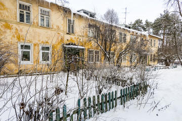 Old house in the Russian winter
