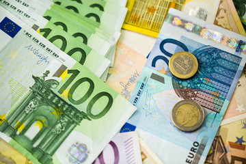 Euro Money Banknotes as background