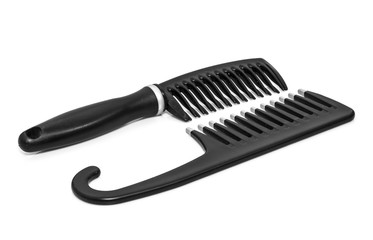 plastic comb on a white background