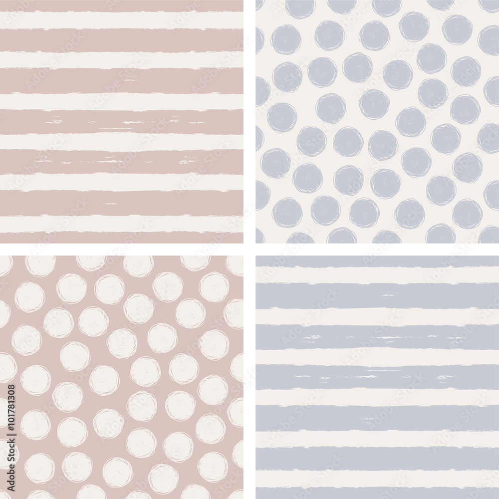 Poster set of seamless patterns