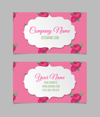 Beautiful floral business cards