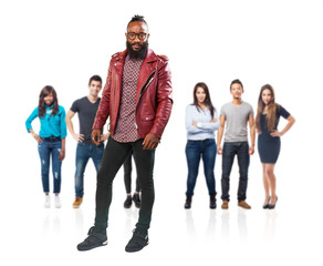 Fototapeta premium cool black man full body