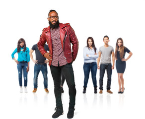 Obraz premium cool black man full body