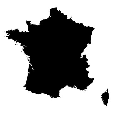 France map on white background vector