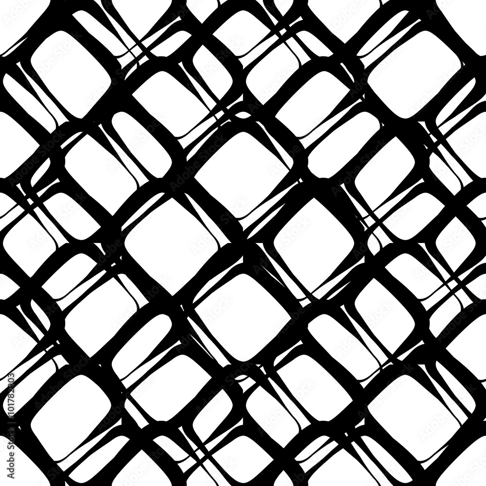 Poster Abstract seamless geometric background / pattern. Monochrome rep
