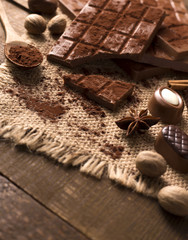 Chocolate in  vintage style