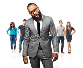 Obraz premium business black man tired