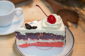 Cherry sponge cake