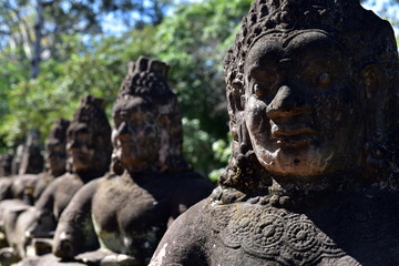 Fototapeta na wymiar On the way to Angkor Wat in Cambodia