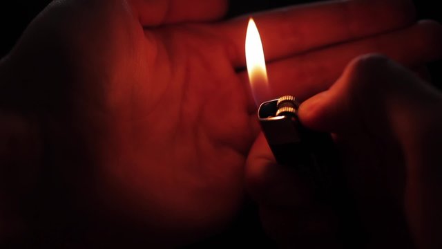 Using a Lighter in darkness
