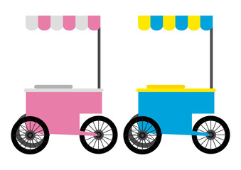 Simple Cartoon Of A Street Food Cart