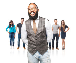 Obraz premium cool black man smiling