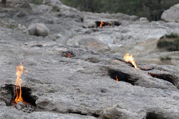 natural fire on Mount Chimera