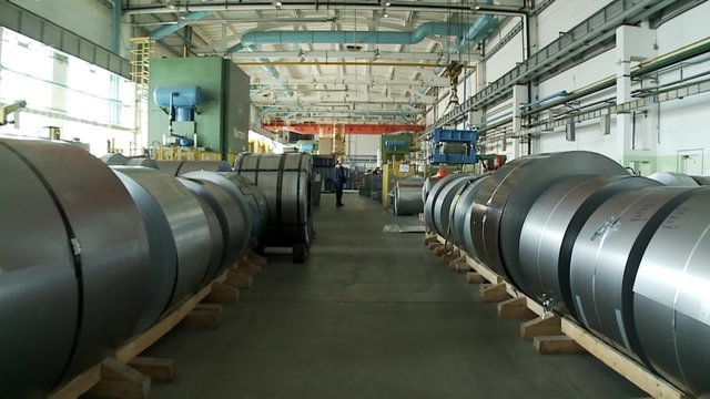 rolls of aluminum