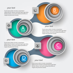 Abstract 3D Paper Infographics