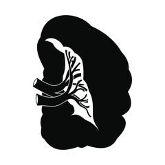 Spleen black icon