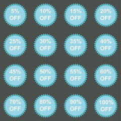 Set of sale stickers. Vector.