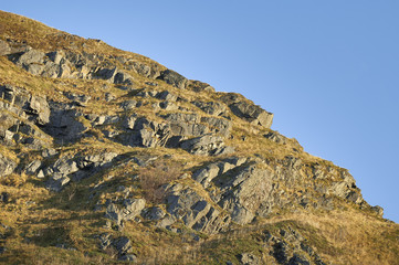 landscape with rocks in mountains