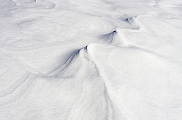 Abstract shapes on the snow, Florina, Greece 