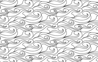Vector floral background of drawn lines