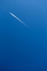 plane on a blue sky