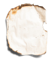 burnt paper from a fire