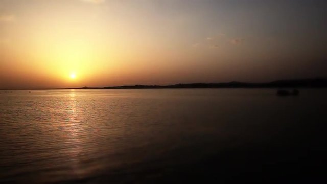 Shot of a lake at sunset, Bhopal, Madhya Pradesh, India