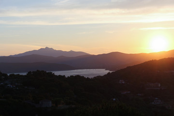 Sunset over the hills