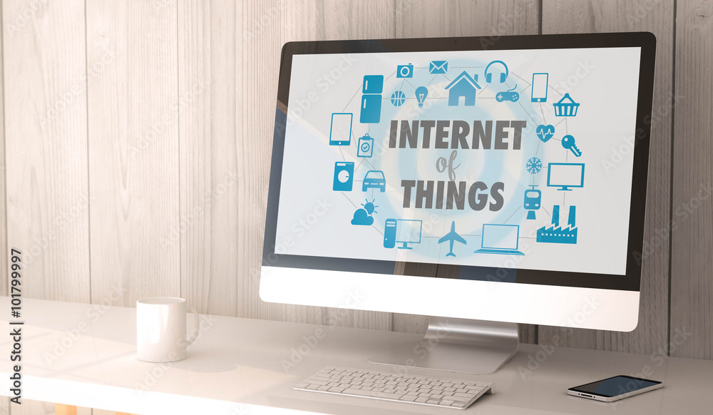 Sticker desktop computer with internet of things