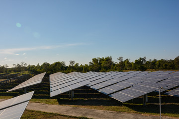 Photovoltaic solar energy panels farm