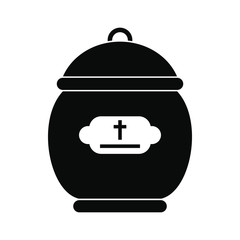 Obraz premium Cremation urn black icon