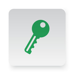Green Key icon in circle on white app button
