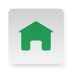Fototapeta na wymiar Green Home icon in circle on white app button