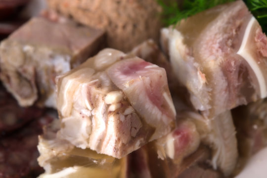 Delicious sliced headcheese.