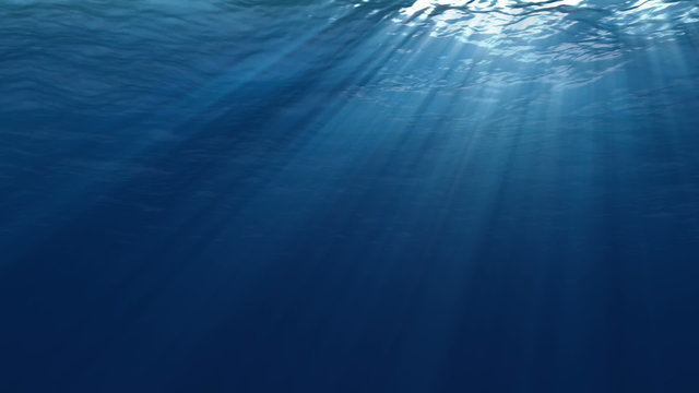 High quality Looping animation of ocean waves from underwater 
