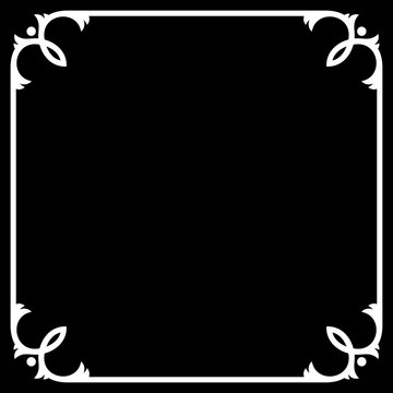 Silent Movie Black Frame With White Border. Vector