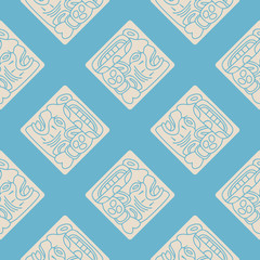 Seamless pattern with American Indians art and ethnic ornaments for your design