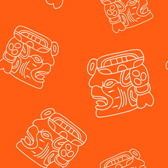 Seamless pattern with American Indians art and ethnic ornaments for your design