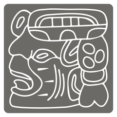monochrome icon with American Indians relics dingbats characters for your design