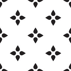 Universal vector black and white seamless pattern (tiling).