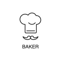 Line art flat design of windmill. Wheat factory logo concept.