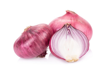 shallots isolated on white background