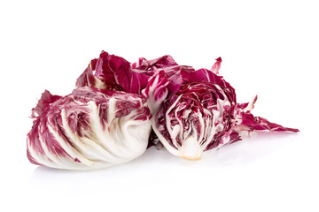 Fototapeta premium Radicchio, red salad isolated on white