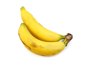 bunch of bananas on a white background