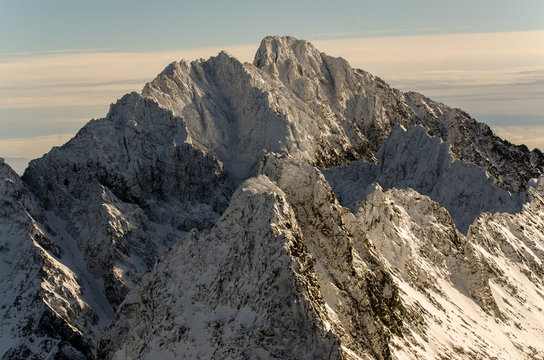 Fototapeta Zima ,szlak na Rysy,Tatry,Polska,Słowacja ,Wysoka,Geerlach